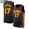 NBA Børn Trøje Atlanta Hawks Onyeka Okongwu 17 2022-23 Jordan Statement Edition Sort Swingman